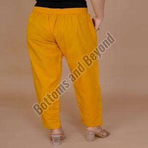 Ladies Mustard Cotton Pant