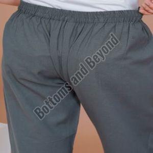 Ladies Grey Cotton Pant