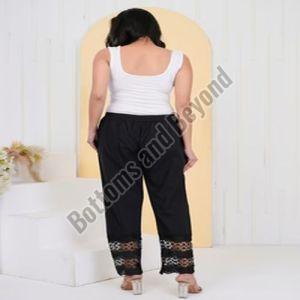 Ladies Twin Lace Black Crochet Pant