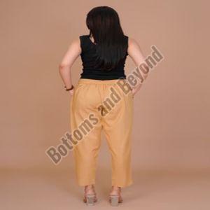 Ladies Chikoo Cotton Pant