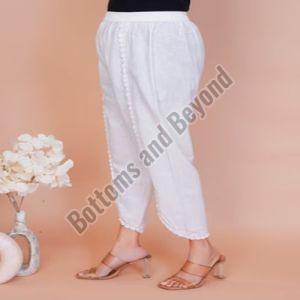 Ladies White Tulip Pant