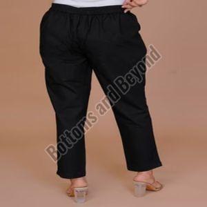 Ladies Black Cotton Pant