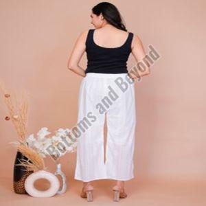 Ladies White Chikankari Palazzo