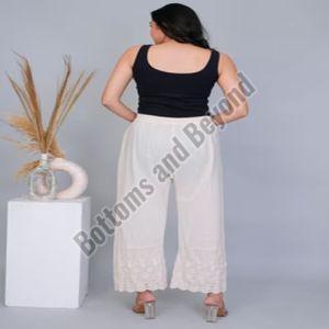 Ladies Floral 3D Khadi Palazzo Pant