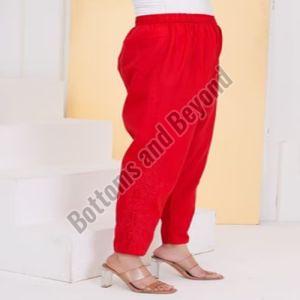 Ladies Red Kashmiri Embroidery Pant