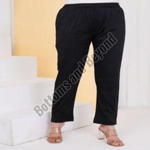 Ladies Black Satin Silk Pant