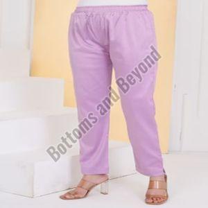 Ladies Lavender Satin Silk Pant