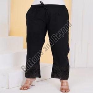 Ladies Moonlit Net Black Crochet Pant