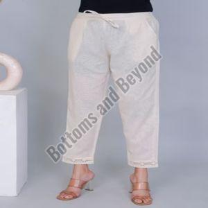 Ladies Timeless Weave Khadi Crochet Pants