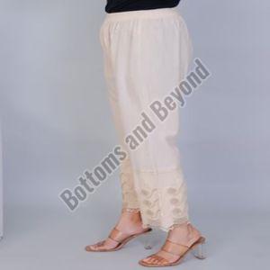 Ladies Zari 3D Khadi Palazzo Pant