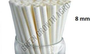 8mm White Paper Wrapped Straw