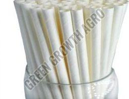 9.5 Inch 6mm White Paper Wrapped Straw