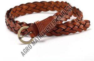Ladies Braided Leather Belt