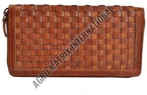 Ladies Designer Brown Leather Wallet