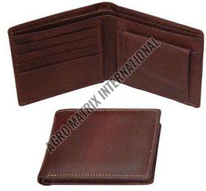 Mens Plain Brown Leather Wallet