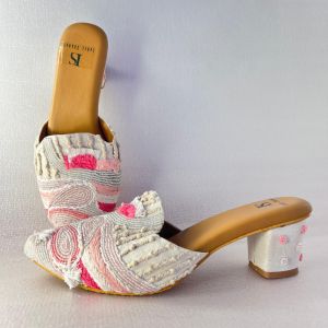 Candy Floss Leather Ladies Heel