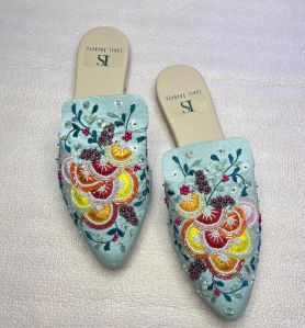 Fruit Punch Leather Ladies Mules