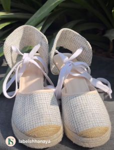 Jute Ropes Leather Ladies Heel