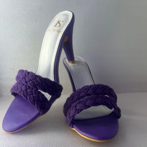 Macrane Twist Leather Ladies Heel