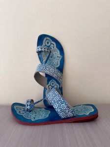Neela Dori Art Ladies Kolhapuri Slipper