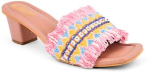 Pink Fly Leather Ladies Heels