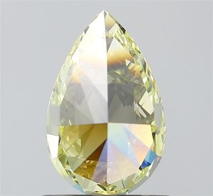 Yellow Pear Shaped Diamond