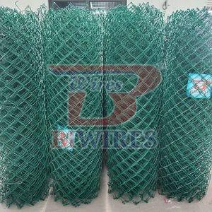 50x50 Mm PVC Coated Green Chain Link Fencing Mesh