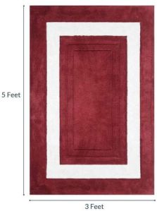 Maroon &AMP; White Hand Tufted Carpet