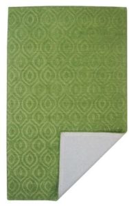 Green Printed Hand Tufted Carpet