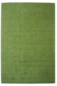Green Printed Hand Tufted Carpet