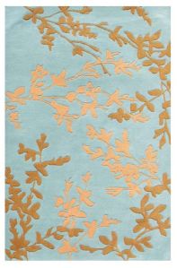 Leaf Print Hand Tufted Carpet