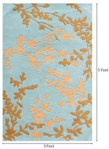Leaf Print Hand Tufted Carpet