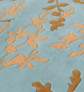 Leaf Print Hand Tufted Carpet