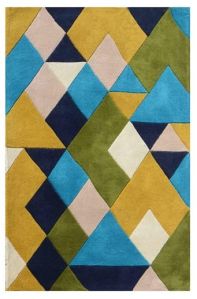 Multicolor Abstract Design Hand Tufted Carpet