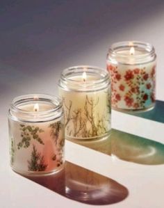 Soy Wax Dried Flower Glass Candle