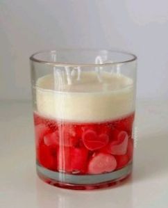 Soy Wax Heart Shaped Glass Candle