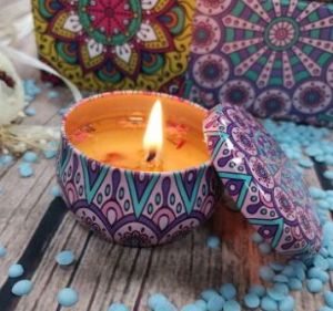 Soy Wax Multicolor Scented Tin Candle