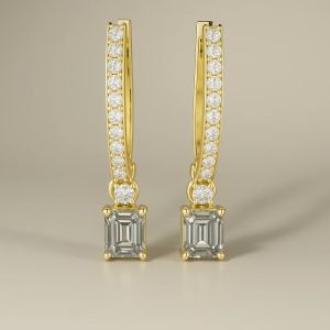 18KT Gold Lab Diamond Luxury Stud Earrings