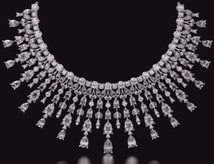 Handcrafted Jaw Dropping Sparkle 18KT Gold Lab Diamond Necklace