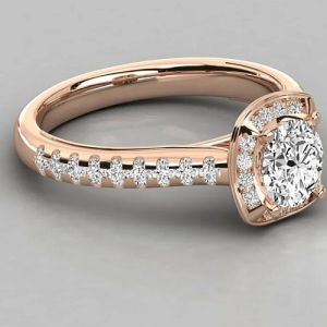 Ladies 18Kt Gold Luxury Lab Grown Diamond Ring