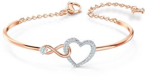 18kt Rose Gold Lab Grown Diamond Heart and Infinity Bracelets