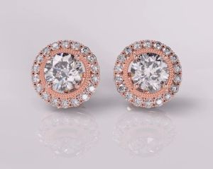 18Kt Gold Lab Grown Diamond Stud Earrings