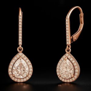 18Kt Gold Lab Grown Diamond Luxurious Hoop Earrings