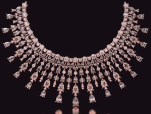 Handcrafted Jaw Dropping Sparkle 18KT Gold Lab Diamond Necklace