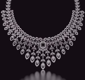 Handcrafted Luxury 18KT Gold Lab Diamond Necklace