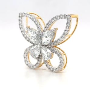 Luxury Butterfly Shape Diamond Pendant
