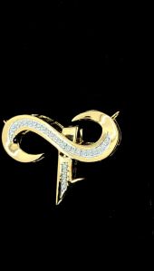 18KT Yellow Gold Infinity Diamond Pendant