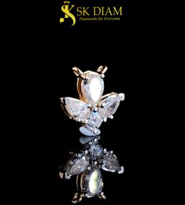 Floral Design Lab Grown Diamond Pendant