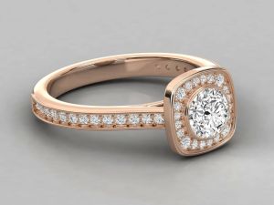 Ladies 18Kt Gold Luxury Diamond Ring