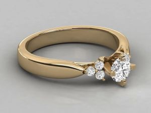 Ladies 18kt Luxury Gold Diamond Ring